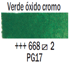 Venta pintura online: Acuarela Verde Óxido Cromo nº668 Serie 2